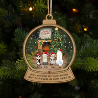 Thumbnail for Personalized Fluffy Dog&Cat  Memorial Printed Acrylic Ornament, Holiday Gift For Dog Lovers AE
