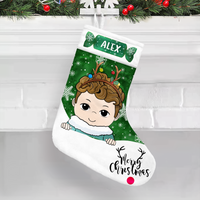 Thumbnail for Baby Gift Merry Christmas, Meowy Catmas, Merry Woofmas Stocking Gift For Dog, Cat Lovers AB