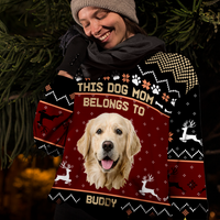 Thumbnail for This Dog Mom Belongs To Ugly Christmas Sweater, Christmas Gift For Dog Mom Dog Dad AB